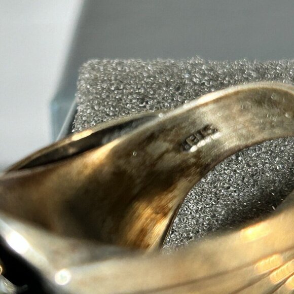 Cody Hunter CH Eagle Black Onyx Navajo NOS Sterling Mens Ring Sz 11 - Picture 9 of 12